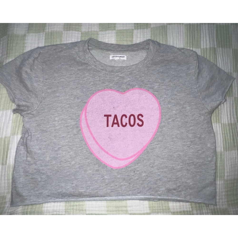 Gray Heart Tacos womens T-Shirt